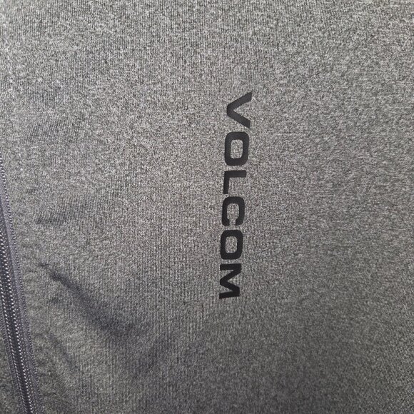 Volcom Mens Large Gray Hooded Zip-Up Jacket With Pockets 4130 - Picture 7 of 12